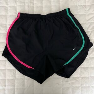 Nike Black and Pink/teal Athletic Shorts - Womens Size Small EUC